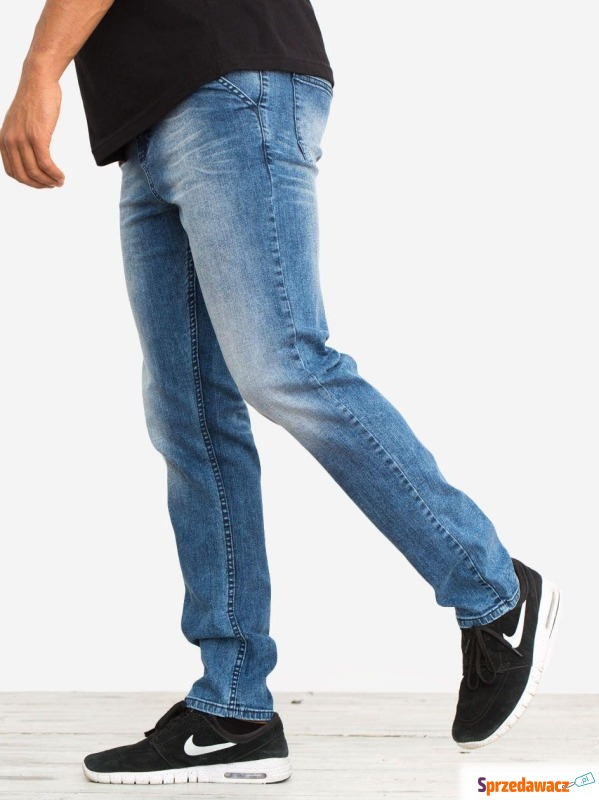Spodnie Jeansowe Straight Fit Premium Niebieska... - Spodnie - Siedlce
