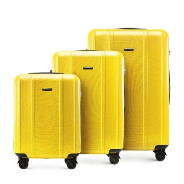 Wittchen - Zestaw walizek z polikarbonu z pionowymi tłoczeniami