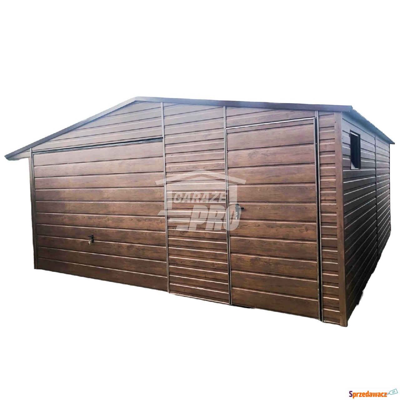 Garaż blaszany 5x5 Brama + drzwi...