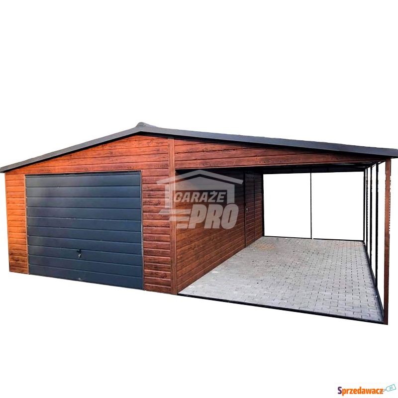 Garaż blaszany 4x6 + wiata 3m...