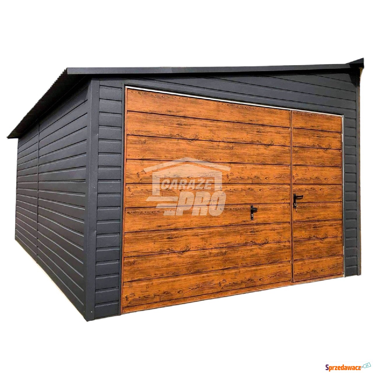 Garaż blaszany 3,5x6 Brama uc...