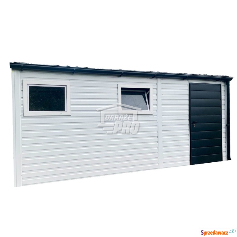 Domek ogrodowy 5x3 biały  drzwi + 2x okno   Dach... - Sprzedam garaż, parking - Olsztyn