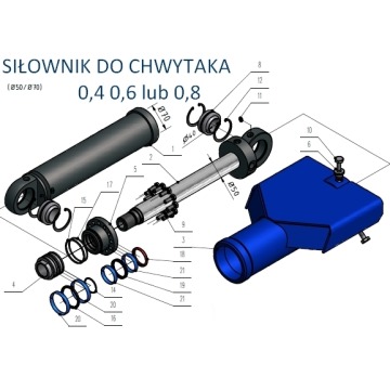 Części do chwytaka do złomu do koparki - siło... - Pozostałe maszyny - Oświęcim - zdjęcie 2
