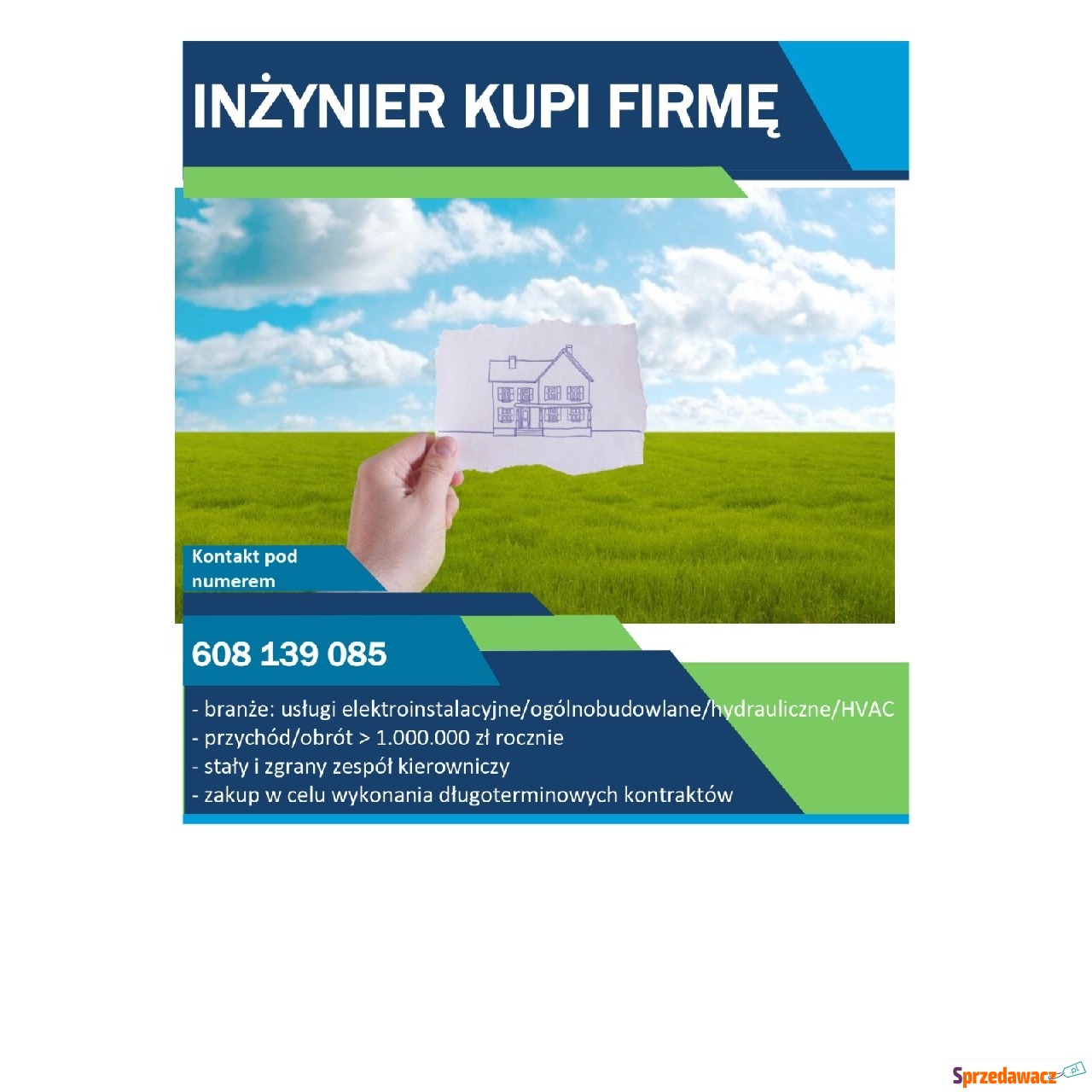 Inżynier zainwestuje/kupi firmę...