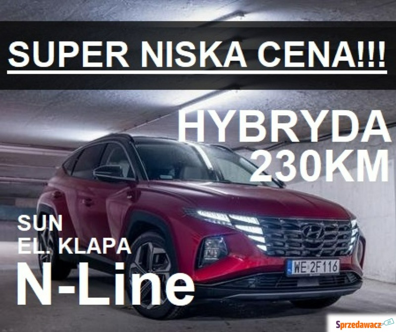 Hyundai Tucson  SUV 2023,  1.6 hybryda - Na sprzedaż za 168 245 zł - Szczecinek