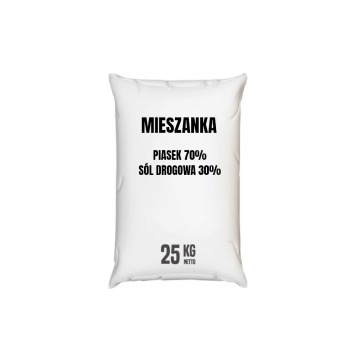 Mieszanka soli drogowej i piasku