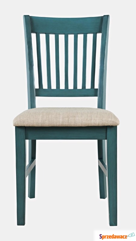 Krzesło Classic Ciemny Niebieski, Beż 46x53.5x94cm - Krzesła kuchenne - Ostrołęka