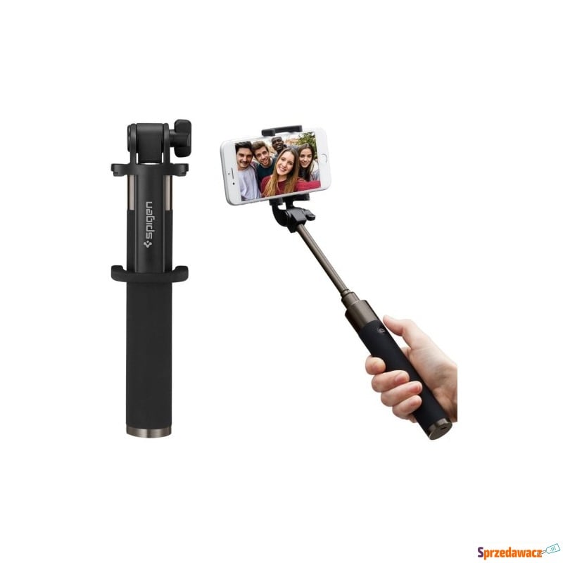 Uchwyt Selfie Stick Spigen S530W (56-84mm) czarny - Akcesoria i części - Wodzisław Śląski