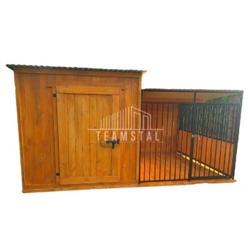 Drewniany Kojec dla psa XXL  + Domek ogrodowy 2x 2x1,5m schowek - klatka - PREMIUM  TS165