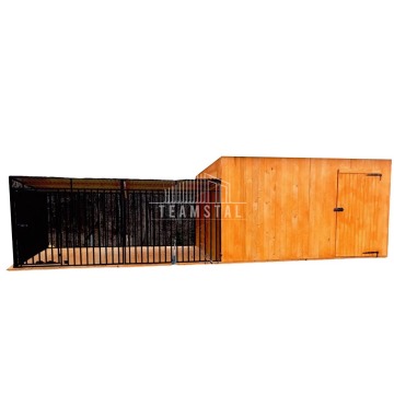 Drewniany kojec dla pas XXL  + domek ogrodowy 2x 4x3 Schowek - klatka - PREMIUM  TS166