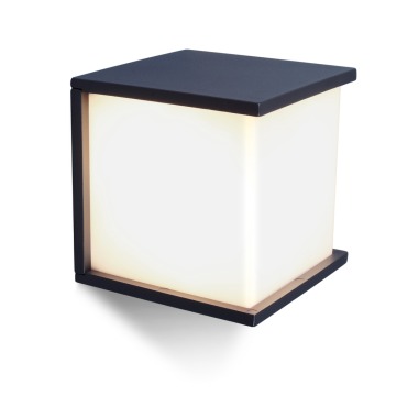 Lutec Box Cube 5184601118 kinkiet lampa ścienna zewnętrzna 1x60W E27 IP44 szary
