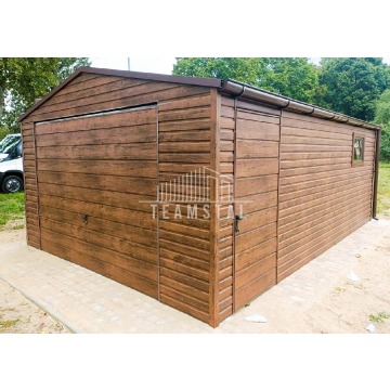Garaż Blaszany 4m x 6m -  Drewnopodobny Brama... - Garaże i wiaty - Toruń - zdjęcie 3