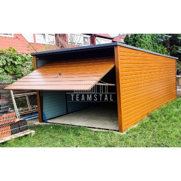 Garaż Blaszany 3m x 5m poziom - spad tył  Brama... - Garaże i wiaty - Malbork - zdjęcie 2