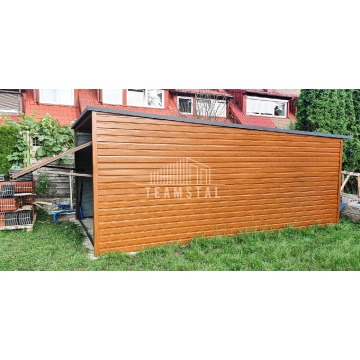 Garaż Blaszany 3m x 5m poziom - spad tył  Brama... - Garaże i wiaty - Malbork - zdjęcie 3