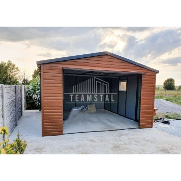 GARAŻ BLASZANY 4m x 5m - dwuspad blachodacho... - Garaże i wiaty - Września - zdjęcie 9