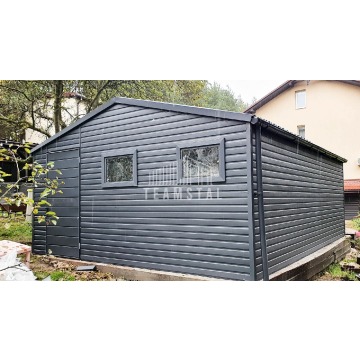 Garaż Blaszany 5m x 5m dwuspad - Brama - antracyt... - Garaże i wiaty - Sieradz - zdjęcie 5
