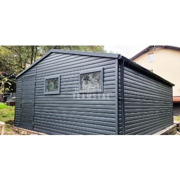 Garaż Blaszany 5m x 5m dwuspad - Brama - antracyt... - Garaże i wiaty - Sieradz - zdjęcie 4