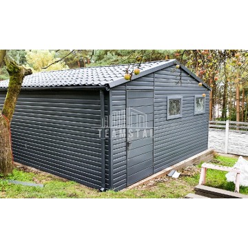 Garaż Blaszany 5m x 5m dwuspad - Brama - antracyt... - Garaże i wiaty - Sieradz - zdjęcie 6