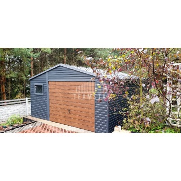 Garaż Blaszany 5m x 5m dwuspad - Brama - antracyt... - Garaże i wiaty - Sieradz - zdjęcie 2