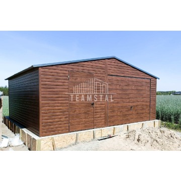 Garaż Blaszany 6m x 5m poziom - dwuspad Brama... - Garaże i wiaty - Turek - zdjęcie 4