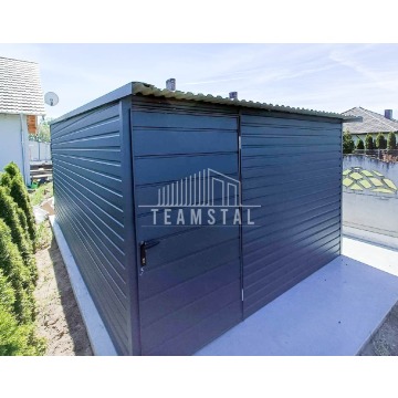 GARAŻ BLASZANY 3m x 6m poziom - spad tył - Brama... - Garaże i wiaty - Elbląg - zdjęcie 10