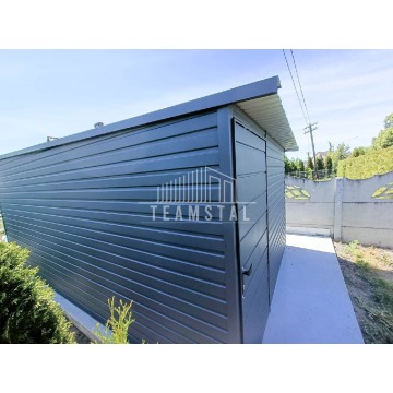 GARAŻ BLASZANY 3m x 6m poziom - spad tył - Brama... - Garaże i wiaty - Elbląg - zdjęcie 8