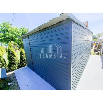 GARAŻ BLASZANY 3m x 6m poziom - spad tył - Brama... - Garaże i wiaty - Elbląg - zdjęcie 3