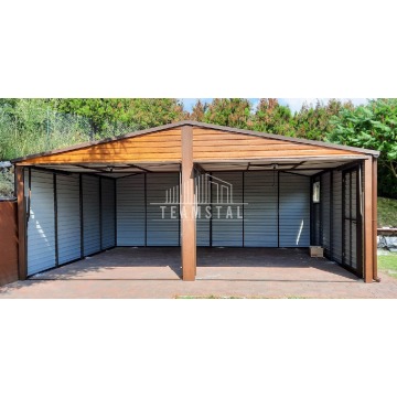Garaż Blaszany 6m x 5,8m poziom - dwuspad 2x... - Garaże i wiaty - Iława - zdjęcie 4