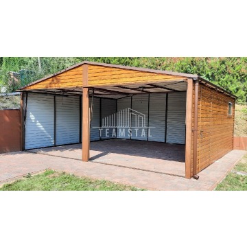 Garaż Blaszany 6m x 5,8m poziom - dwuspad 2x... - Garaże i wiaty - Iława - zdjęcie 3