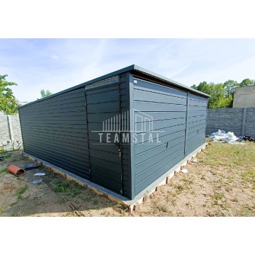 Garaż Blaszany 6m x 5m poziom - spad tył 2x B... - Garaże i wiaty - Toruń - zdjęcie 6