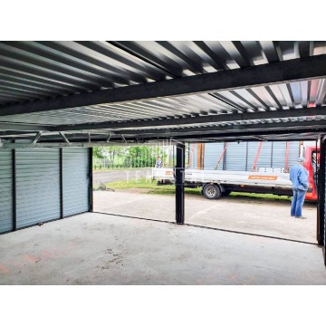 Garaż Blaszany 6m x 5m poziom - spad tył 2x B... - Garaże i wiaty - Toruń - zdjęcie 7