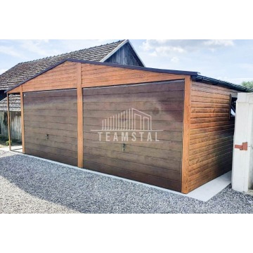 GARAŻ BLASZANY 6m x 6m poziom - dwuspad 2x Brama... - Garaże i wiaty - Płock - zdjęcie 5