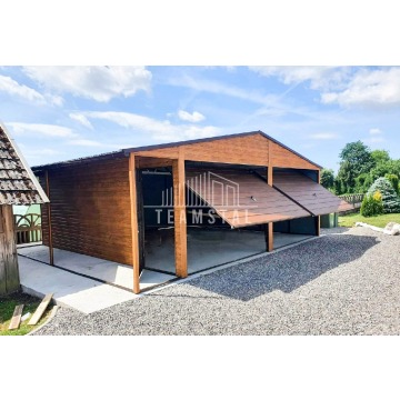 GARAŻ BLASZANY 6m x 6m poziom - dwuspad 2x Brama... - Garaże i wiaty - Płock - zdjęcie 2
