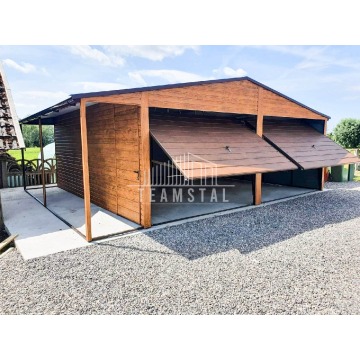 GARAŻ BLASZANY 6m x 6m poziom - dwuspad 2x Brama... - Garaże i wiaty - Płock - zdjęcie 3