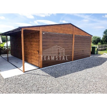 GARAŻ BLASZANY 6m x 6m poziom - dwuspad 2x Brama... - Garaże i wiaty - Płock - zdjęcie 4