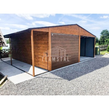 GARAŻ BLASZANY 6m x 6m poziom - dwuspad 2x Brama... - Garaże i wiaty - Płock - zdjęcie 7