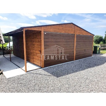 GARAŻ BLASZANY 6m x 6m poziom - dwuspad 2x Brama... - Garaże i wiaty - Płock - zdjęcie 8