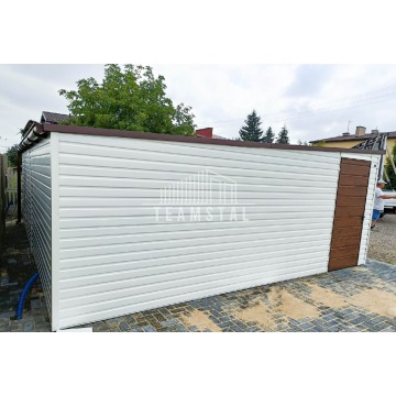 Garaż Blaszany 6m x 6m poziom - spad tył 2x B... - Garaże i wiaty - Kalisz - zdjęcie 2
