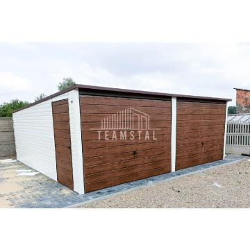 Garaż Blaszany 6m x 6m poziom - spad tył 2x B... - Garaże i wiaty - Kalisz - zdjęcie 5