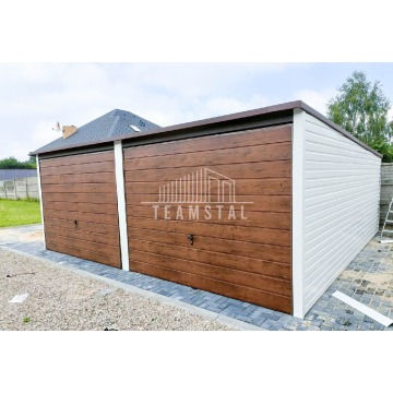 Garaż Blaszany 6m x 6m poziom - spad tył 2x B... - Garaże i wiaty - Kalisz - zdjęcie 4