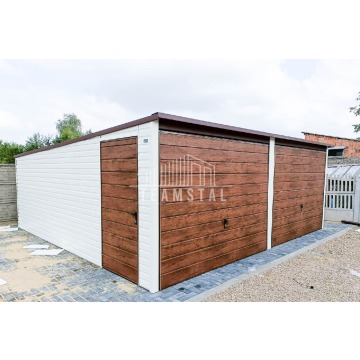 Garaż Blaszany 6m x 6m poziom - spad tył 2x B... - Garaże i wiaty - Kalisz - zdjęcie 3