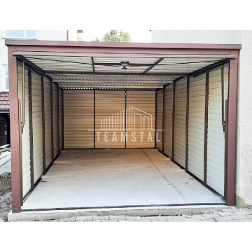 Garaż Blaszany 3m x 6m poziom - spad tył - Brama... - Garaże i wiaty - Tarnów - zdjęcie 3