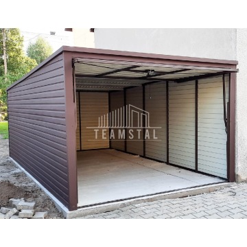 Garaż Blaszany 3m x 6m poziom - spad tył - Brama... - Garaże i wiaty - Tarnów - zdjęcie 2