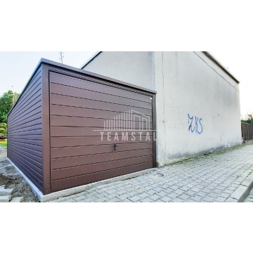Garaż Blaszany 3m x 6m poziom - spad tył - Brama... - Garaże i wiaty - Tarnów - zdjęcie 7
