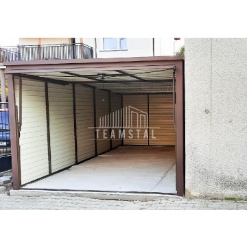Garaż Blaszany 3m x 6m poziom - spad tył - Brama... - Garaże i wiaty - Tarnów - zdjęcie 4