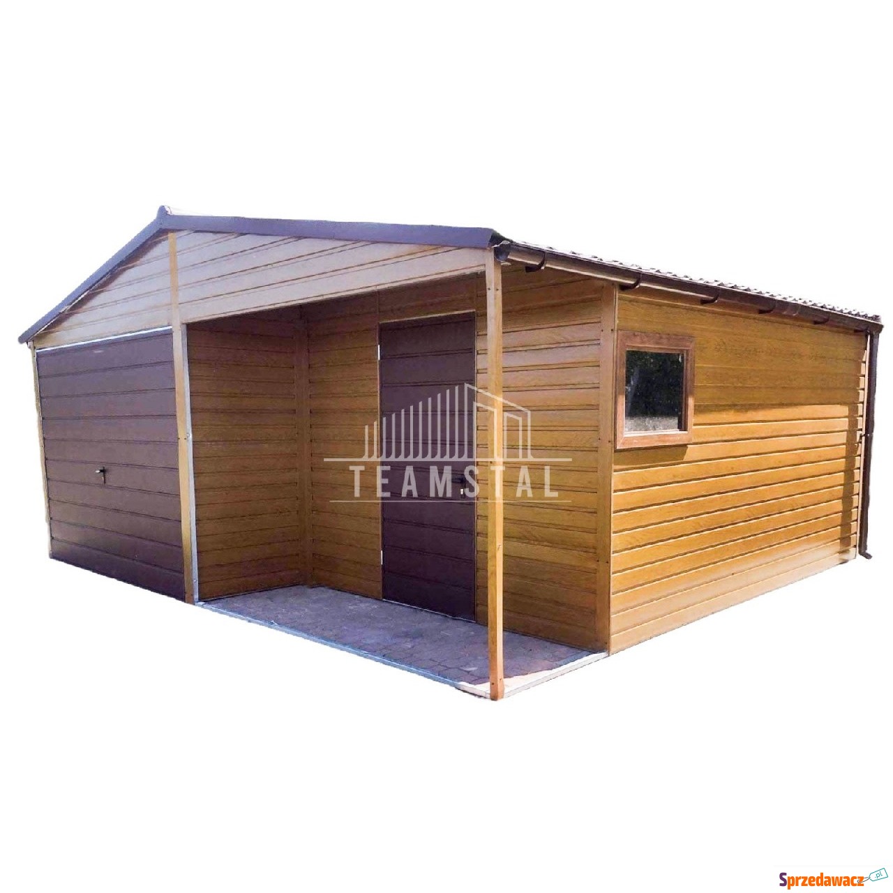 GARAŻ BLASZANY 6m x 6m - dwuspad...
