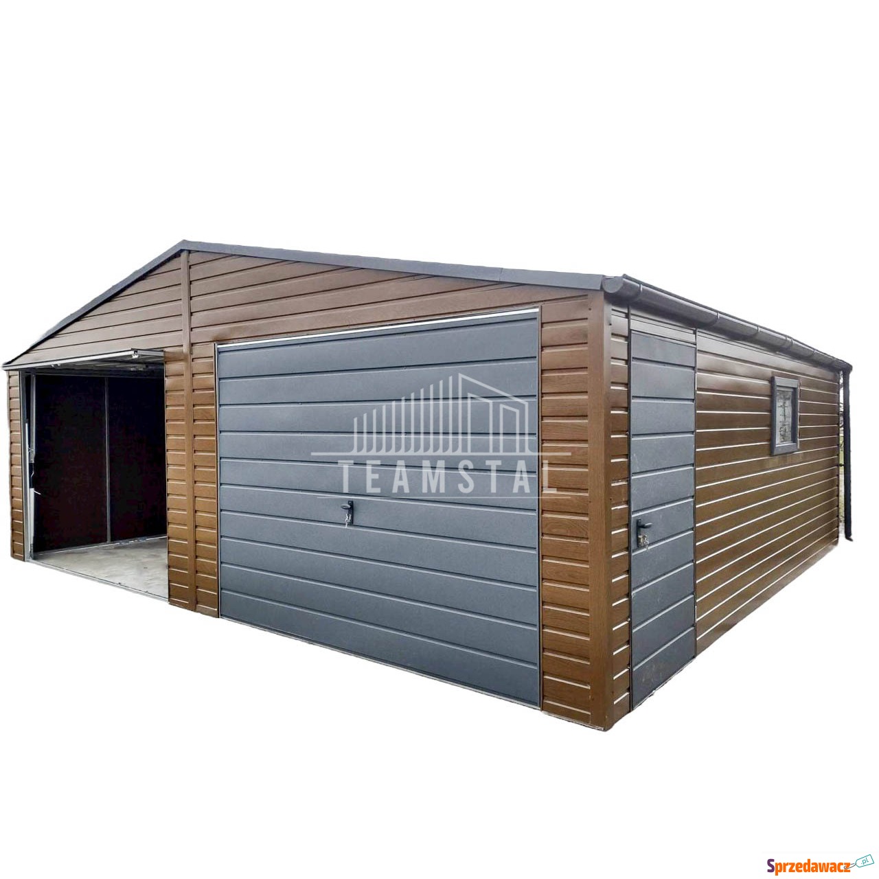 GARAŻ BLASZANY 7m x 6m - dwuspad...