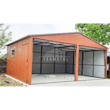 GARAŻ BLASZANY 6m x 5m - dwuspad 2x Brama +... - Garaże i wiaty - Siedlce - zdjęcie 4
