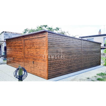 Garaż Blaszany 6m x 6m - spad tył - 2x Brama... - Garaże i wiaty - Lubartów - zdjęcie 2