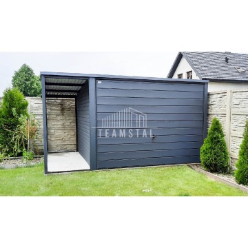 Garaż Blaszany 3m x 5m + wiata 1m. - spad tył... - Garaże i wiaty - Malbork - zdjęcie 2